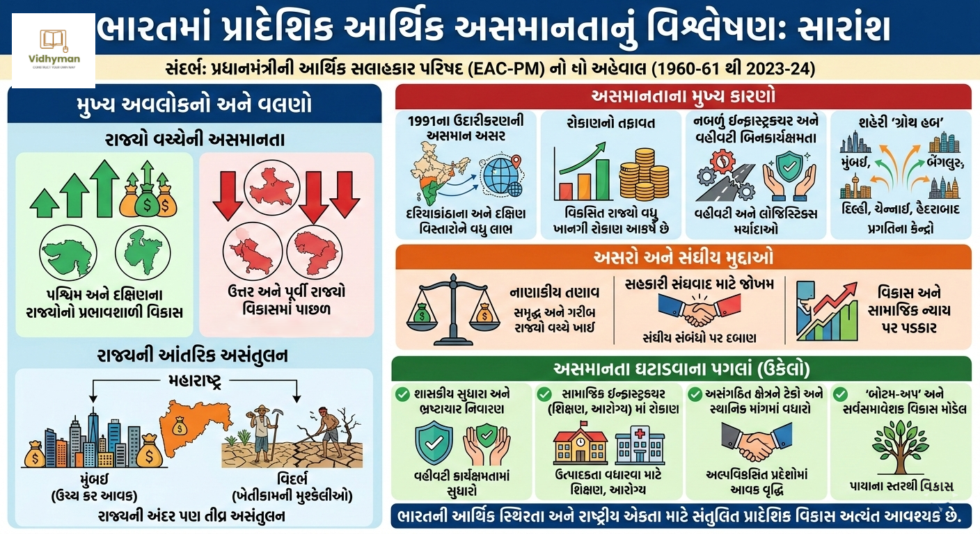 INDIAN EXPRESS EDITORIAL- ભારતમાં પ્રાદેશિક આર્થિક અસમાનતાનું સંચાલન
